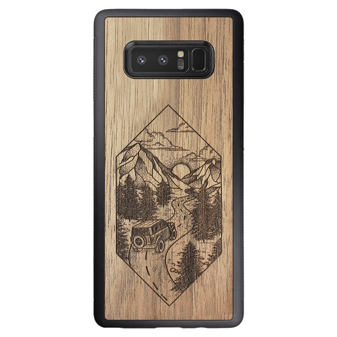 Wooden Case for Samsung Galaxy Note 8 Mountain Road