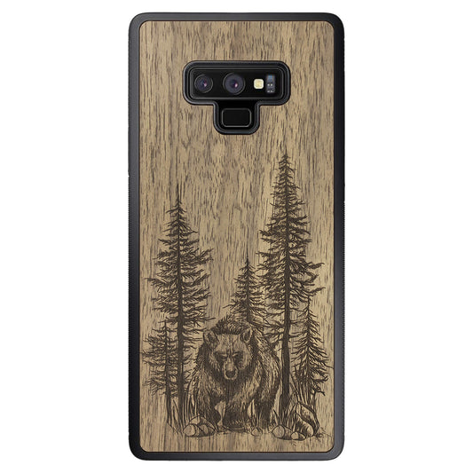 Wooden Case for Samsung Galaxy Note 9 Bear Forest