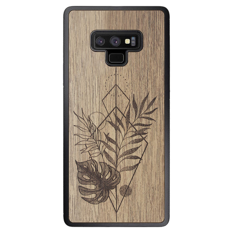 Wooden Case for Samsung Galaxy Note 9 Monstera