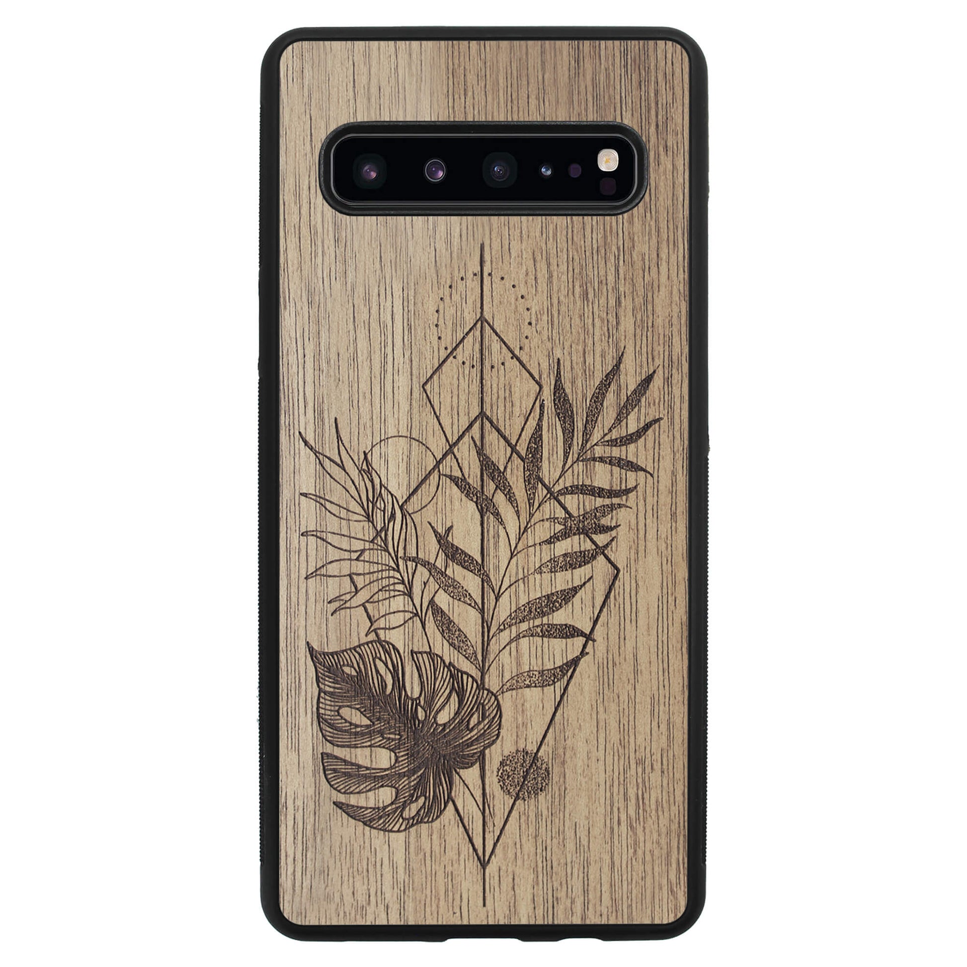 Wooden Case for Samsung Galaxy S10 5G Monstera