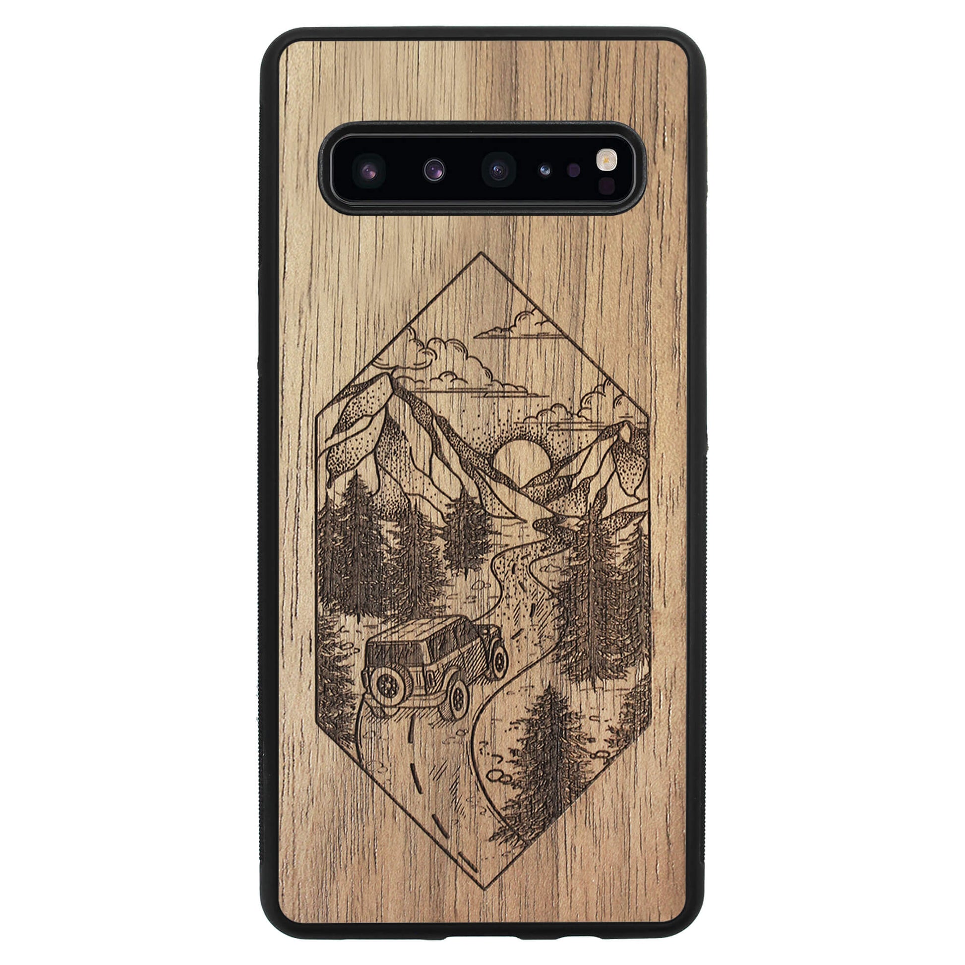 Wooden Case for Samsung Galaxy S10 5G Mountain Road