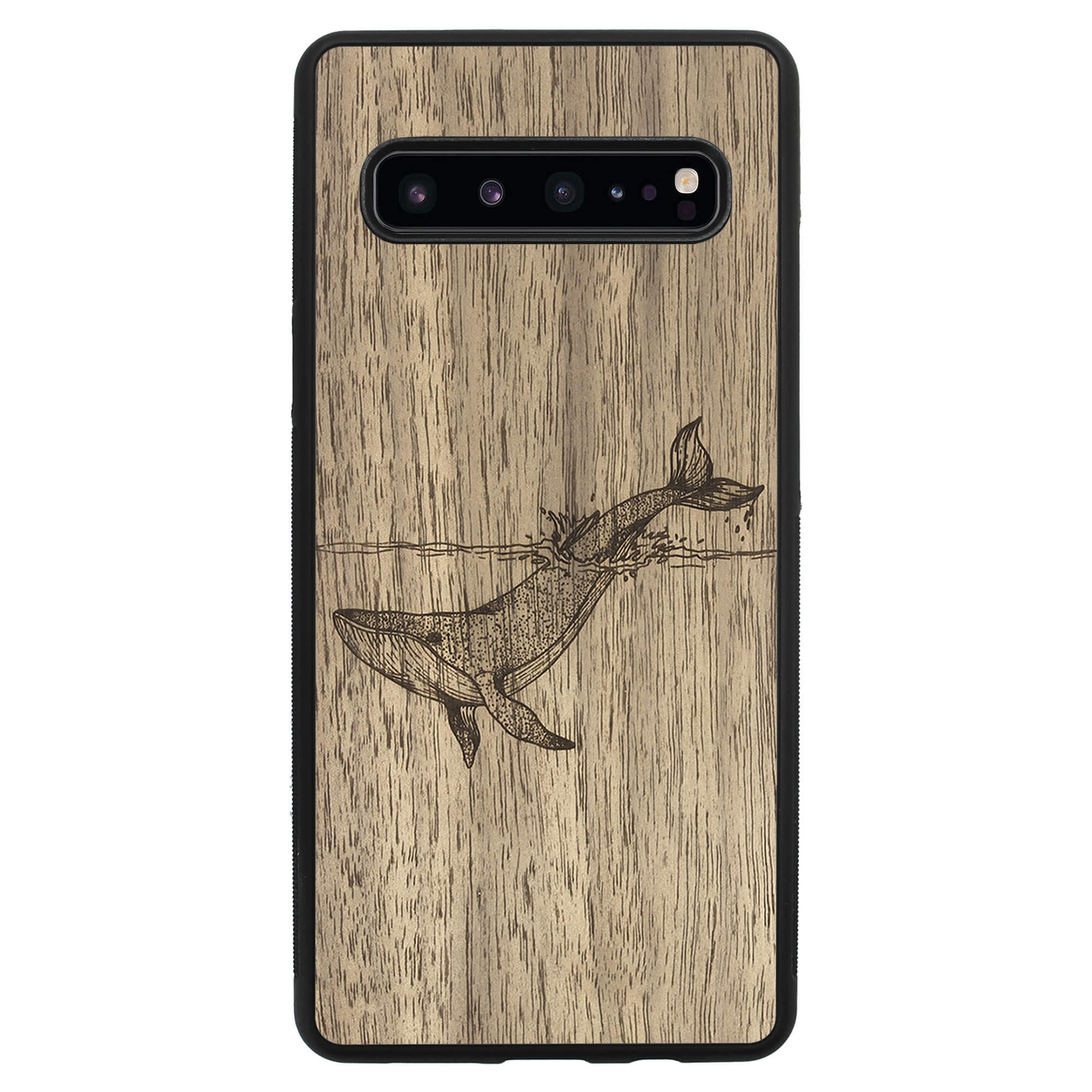 Wooden Case for Samsung Galaxy S10 5G Whale
