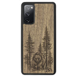 Wooden Case for Samsung Galaxy S20 FE Bear Forest