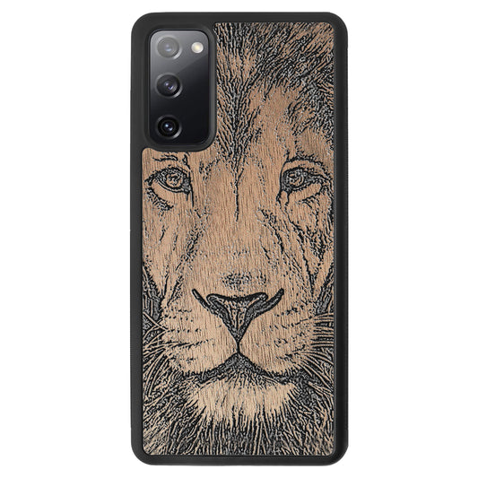 Wooden Case for Samsung Galaxy S20 FE Lion face
