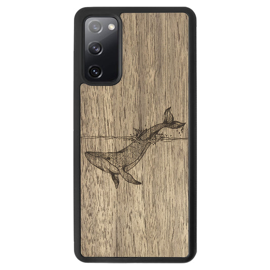 Wooden Case for Samsung Galaxy S20 FE Whale