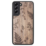 Wooden Case for Samsung Galaxy S21 FE Botanical