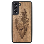 Wooden Case for Samsung Galaxy S21 FE Deer Woodland