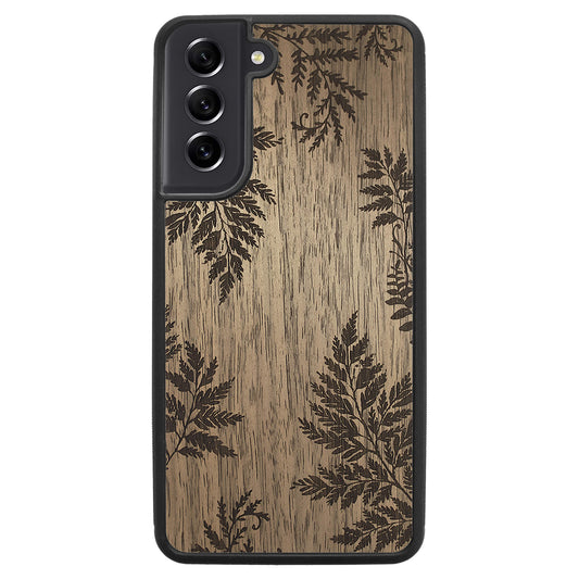 Wooden Case for Samsung Galaxy S21 FE Botanical Fern