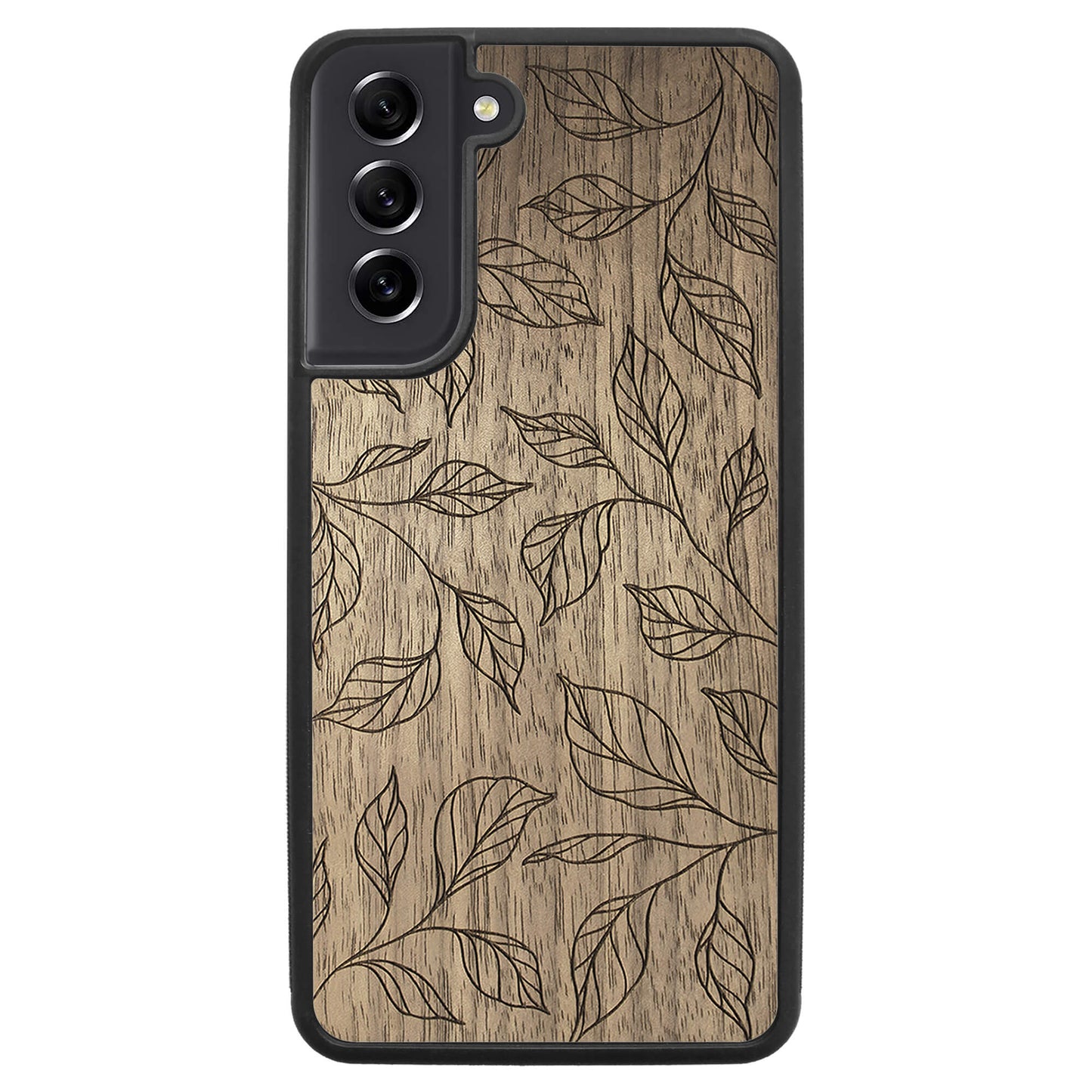 Wooden Case for Samsung Galaxy S21 FE Botanical Leaves