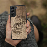 Wood Galaxy S10 5G Case Skull