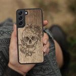 Wood Galaxy Note 10 Plus Case Skull