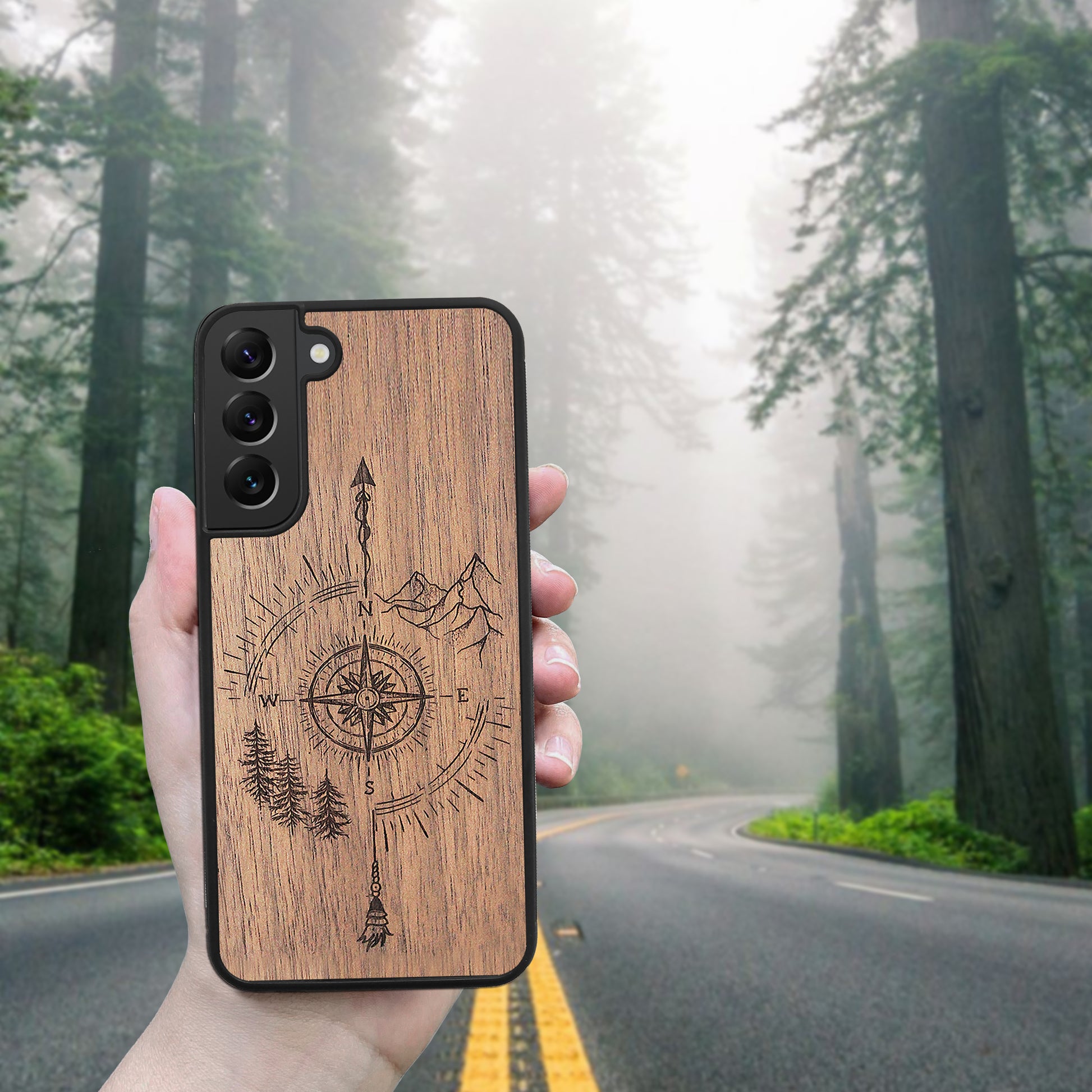 Wood Samsung Galaxy S22 Ultra Case Just Go