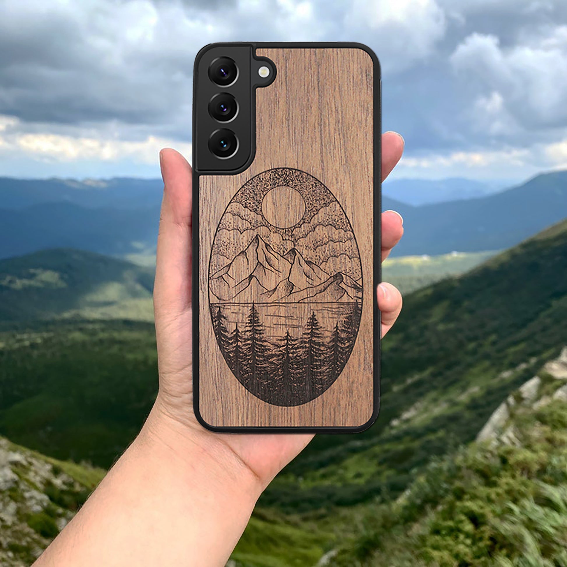 Wood Galaxy S22 Plus Case Landscape