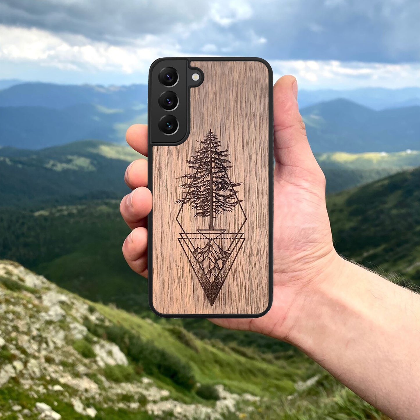 Wood Galaxy S22 Ultra Case Picea