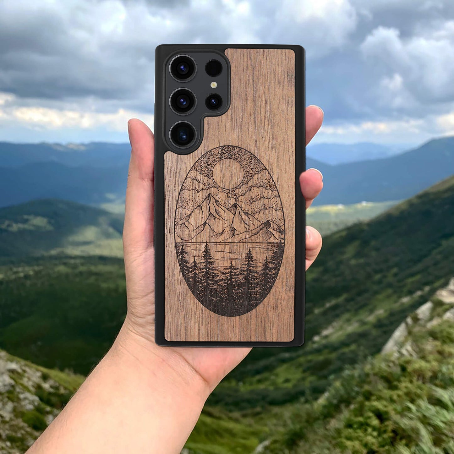 Wood Galaxy S23 Ultra Case Landscape