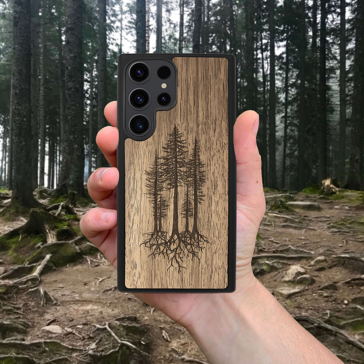 Wood Galaxy S23 Case Pines