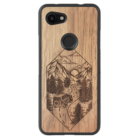 Wooden Case for Google Pixel 3A XL Mountain Road