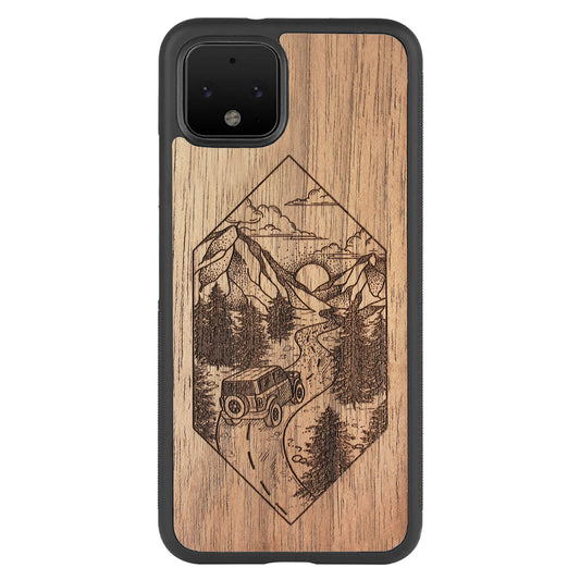 Wooden Case for Google Pixel 4 Mountain Road
