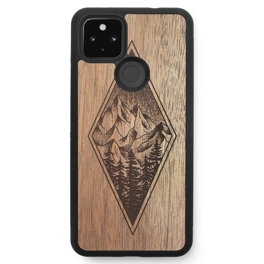 Wooden Case for Google Pixel 4A 5G Mountain Night