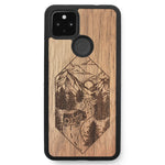 Wooden Case for Google Pixel 4A 5G Mountain Road