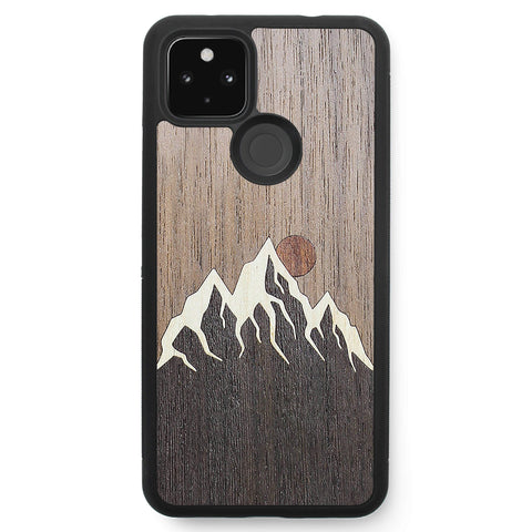 Wooden Case for Google Pixel 4A 5G Mountain