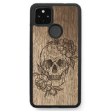 Wooden Case for Google Pixel 4A 5G Skull