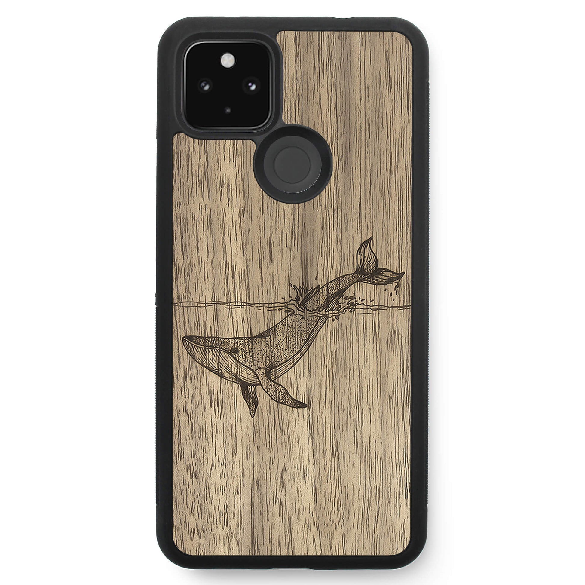 Wooden Case for Google Pixel 4A 5G Whale