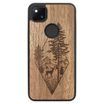 Wooden Case for Google Pixel 4A Deer Woodland