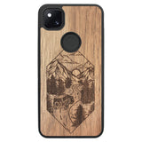 Wooden Case for Google Pixel 4A Mountain Road