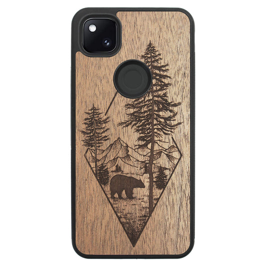 Wooden Case for Google Pixel 4A Woodland Bear
