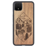 Wooden Case for Google Pixel 4 XL Mountain Road