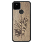 Wooden Case for Google Pixel 5A 5G Monstera