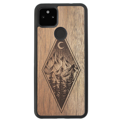 Wooden Case for Google Pixel 5A 5G Mountain Night