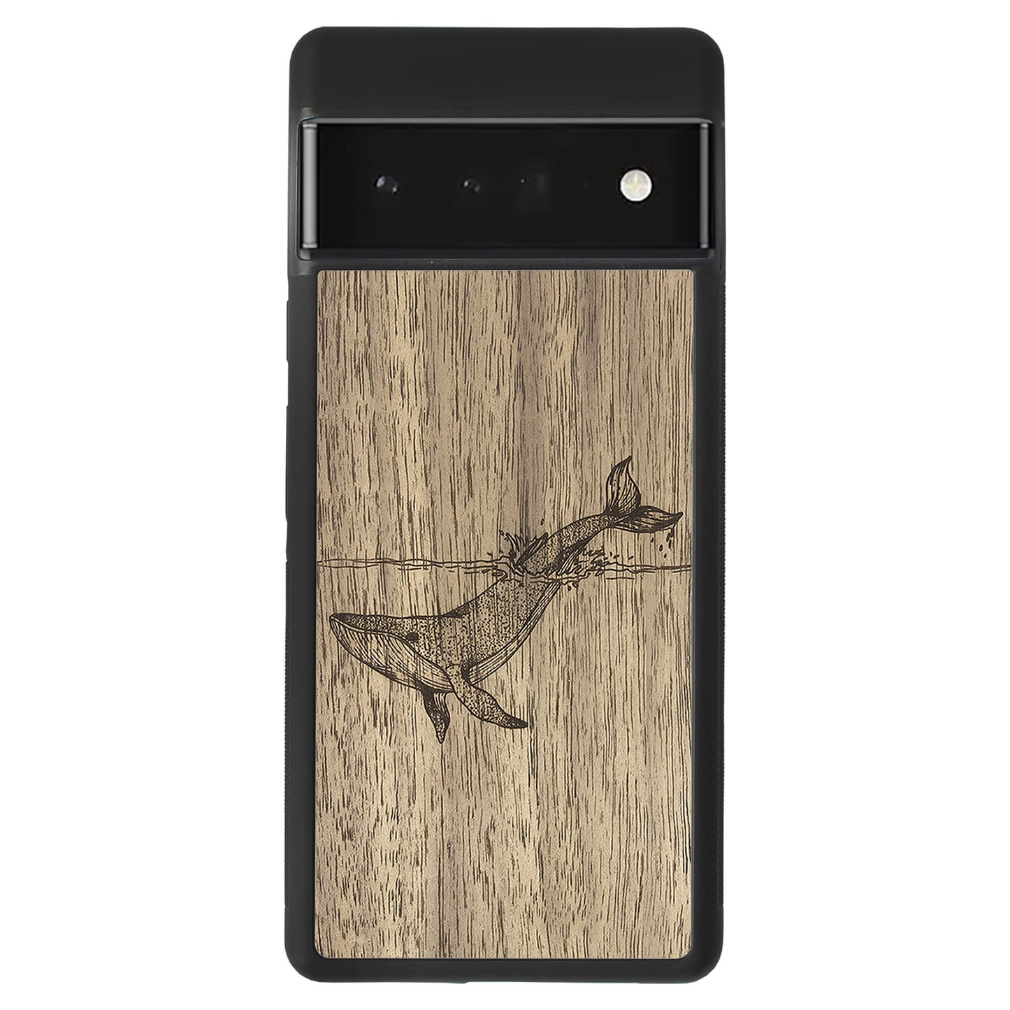 Wooden Case for Google Pixel 6 Pro Whale