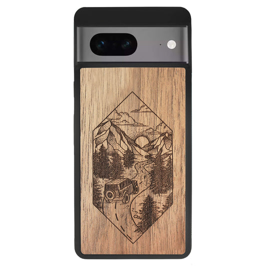 Wooden Case for Google Pixel 7 Mountain Road