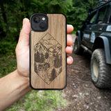 Wood iPhone 14 Plus Case Mountain Road