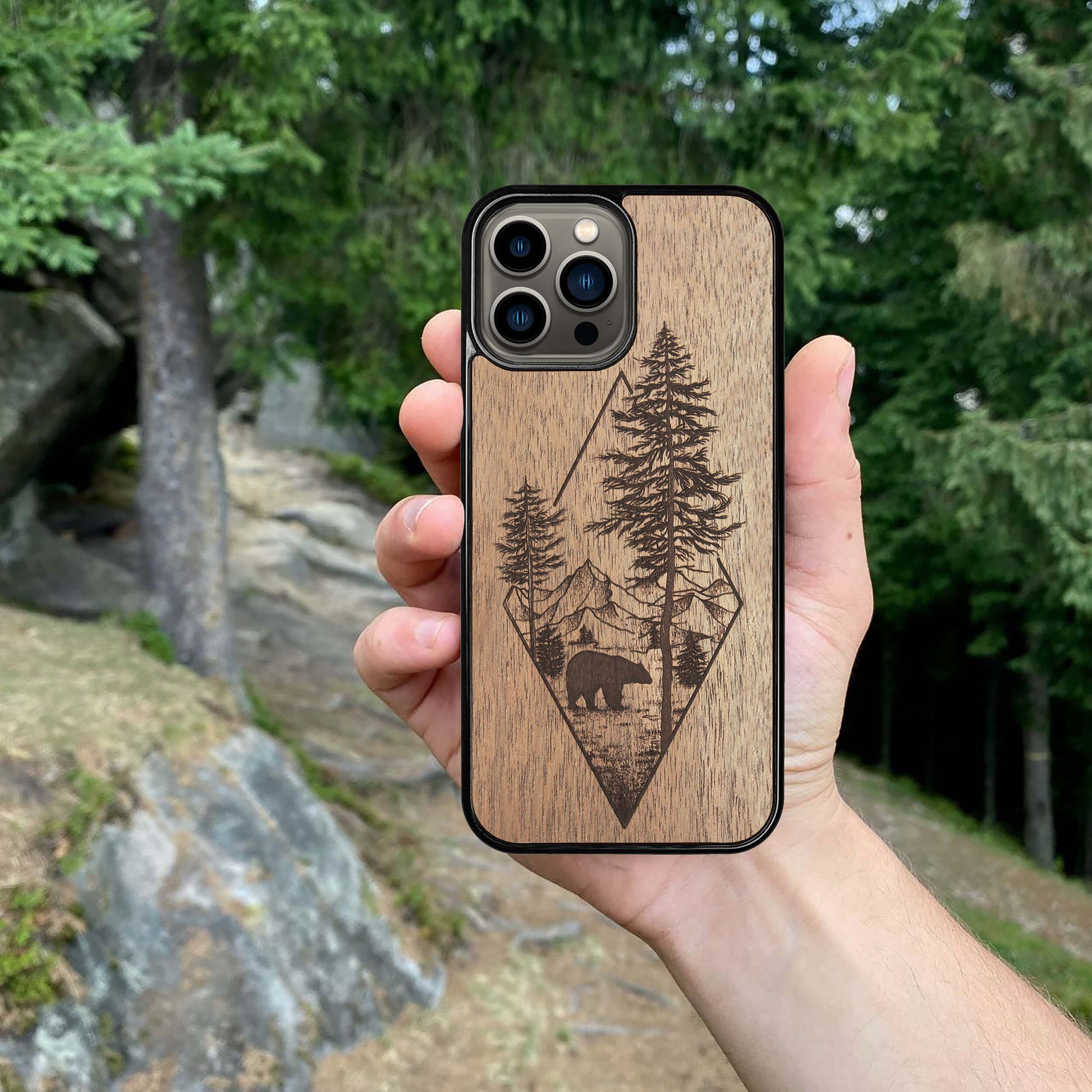 Wood iPhone 13 Pro Case Woodland