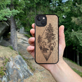 Wood iPhone 12 Case Woodland Bear