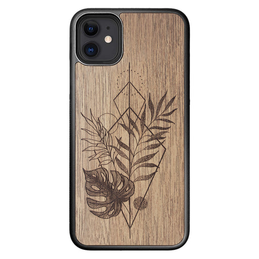 Wooden Case for iPhone 11 Monstera
