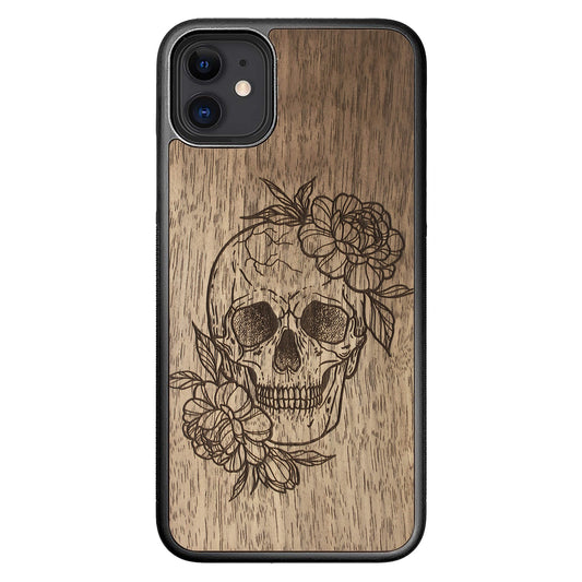 Wooden Case for iPhone 11 Skull