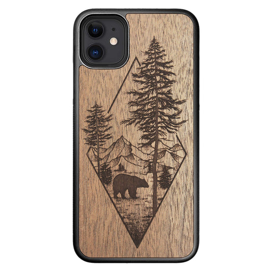 Wooden Case for iPhone 11 Woodland Bear