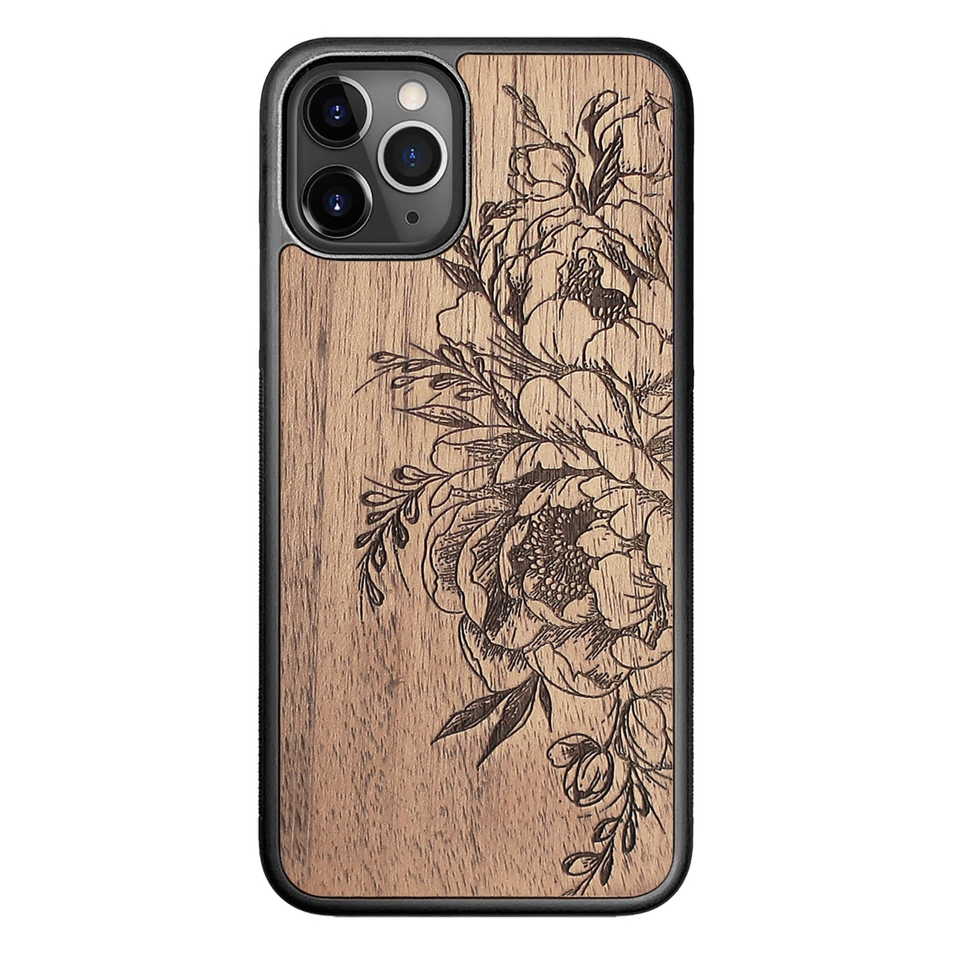 Wooden Case for iPhone 11 Pro Flowers