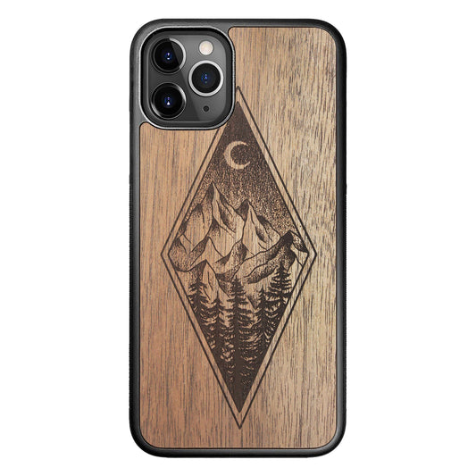 Wooden Case for iPhone 11 Pro Mountain Night