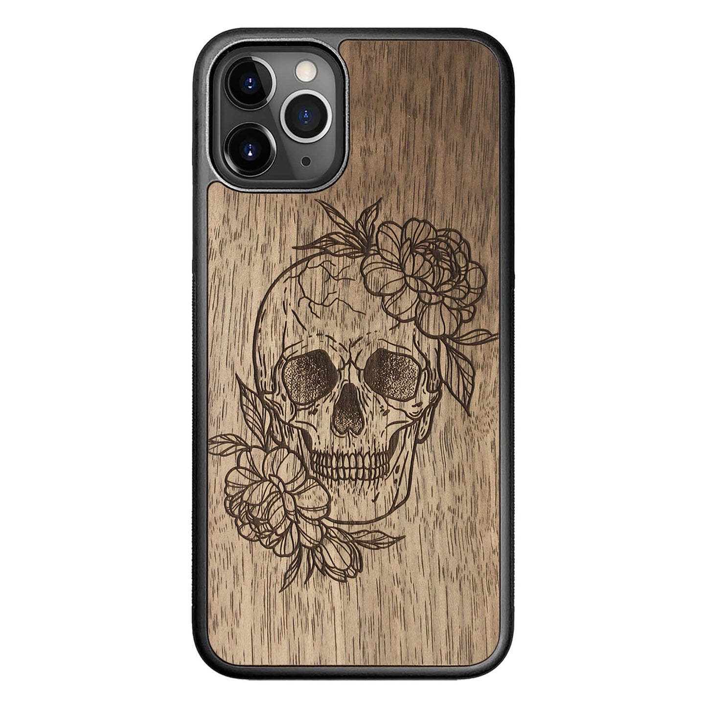 Wooden Case for iPhone 11 Pro Skull