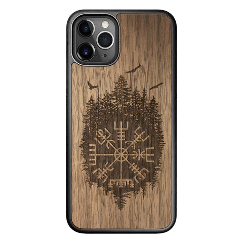 Wooden Case for iPhone 11 Pro Viking Compass Vegvisir