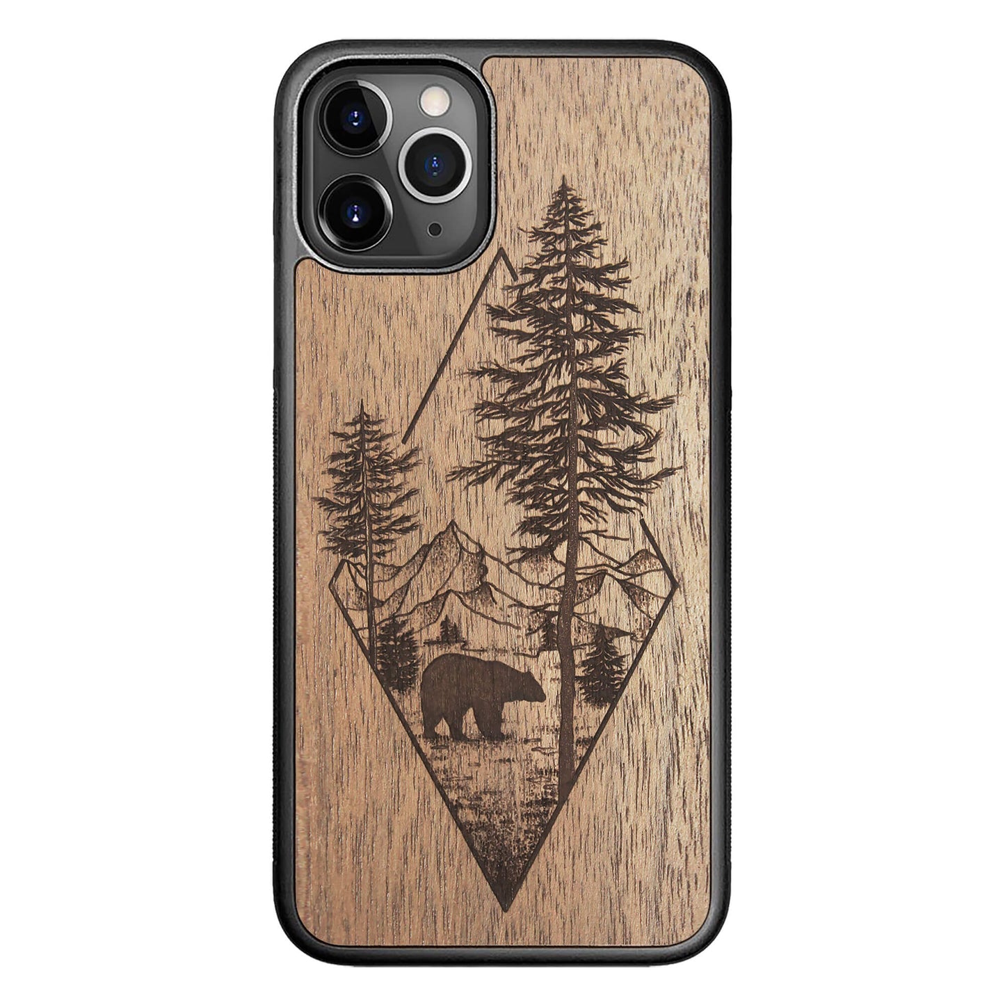 Wooden Case for iPhone 11 Pro Woodland Bear