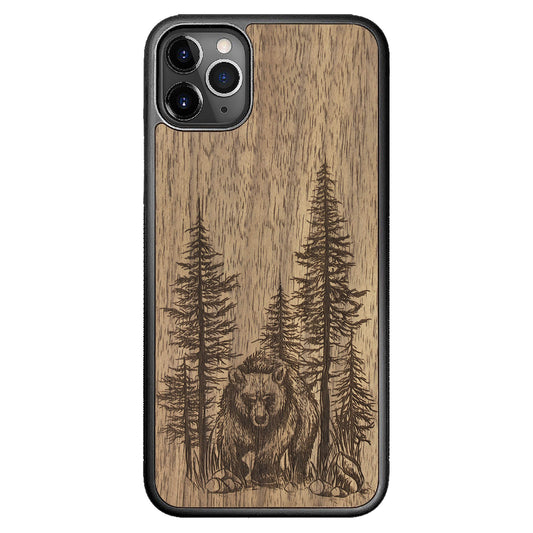 Wooden Case for iPhone 11 Pro Max Bear Forest