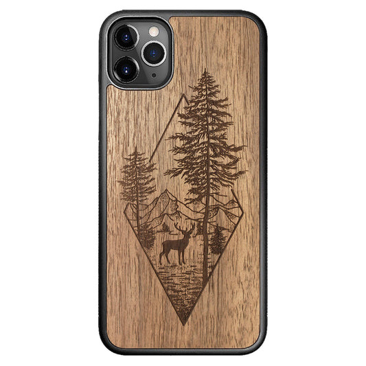 Wooden Case for iPhone 11 Pro Max Deer Woodland