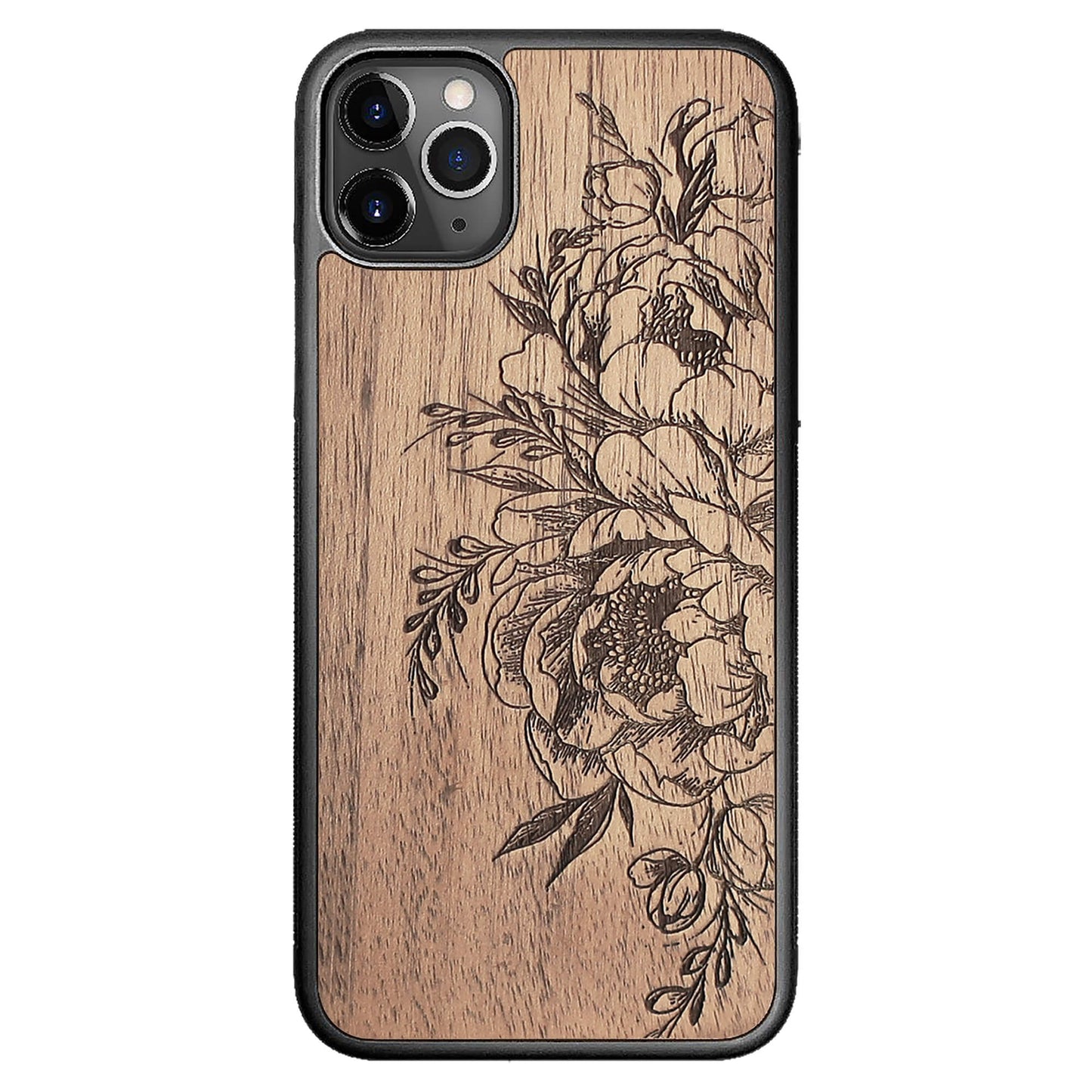 Wooden Case for iPhone 11 Pro Max ﻿Flowers