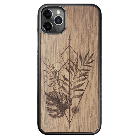 Wooden Case for iPhone 11 Pro Max Monstera